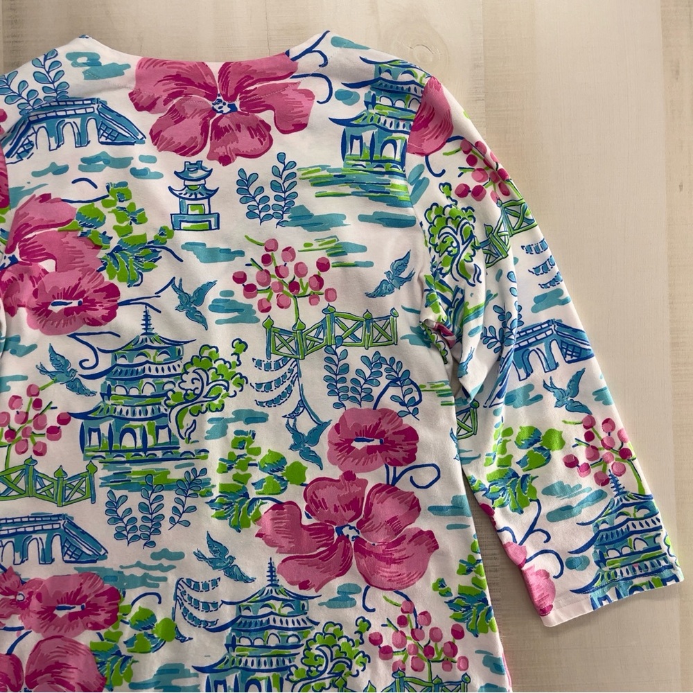 BARBARA GERWIT by Tabitha printed summer dress preppy soft thin casual L - Picture 6 of 8